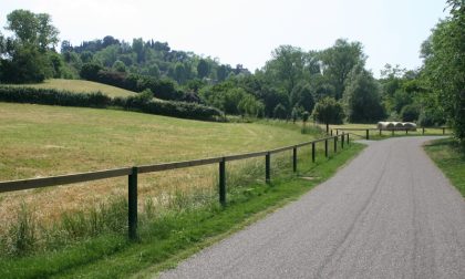 Ciclabile lungo un corridoio verde dalla Madonna dei Campi ad Astino