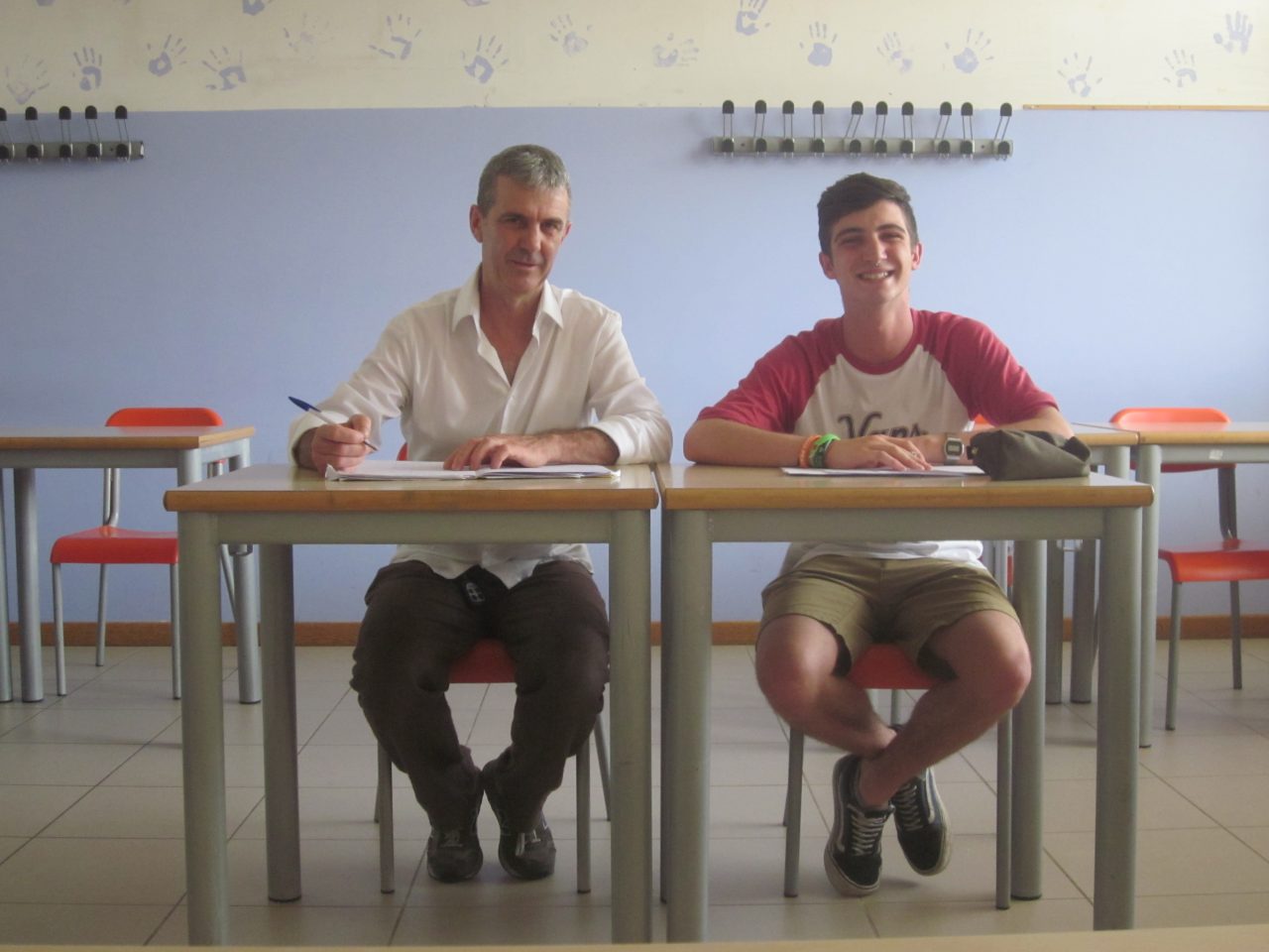 Padre e figlio insieme alla maturità Gomito a gomito alla grande prova