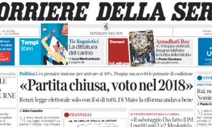 Le prime pagine dei giornali sabato 10 giugno 2017