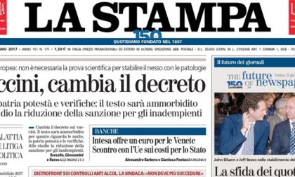 Le prime pagine dei giornali giovedì 22 giugno 2017