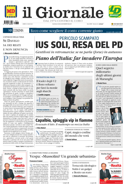 [NAZIONALE - 1] GIORN/INTERNI/PAG-PRIMA ... 17/07/17