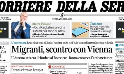 Le prime pagine dei giornali mercoledì 5 luglio 2017