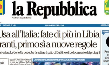 Le prime pagine dei giornali mercoledì 12 luglio 2017