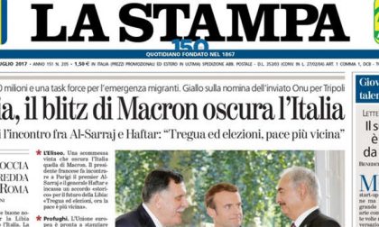 Le prime pagine dei giornali mercoledì 26 luglio 2017