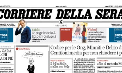 Le prime pagine dei giornali lunedì 7 agosto 2017