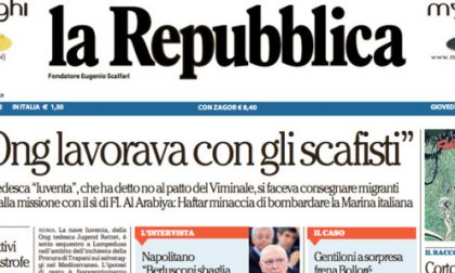 Le prime pagine dei giornali giovedì 3 agosto 2017