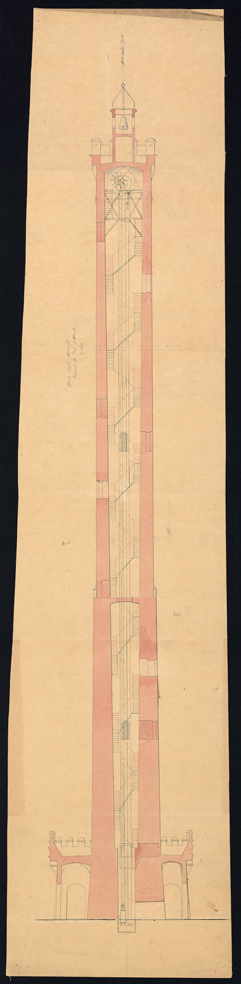 VISIONI_profilo ascensore per Torre degli Asinelli a Bologna (1886-1888)