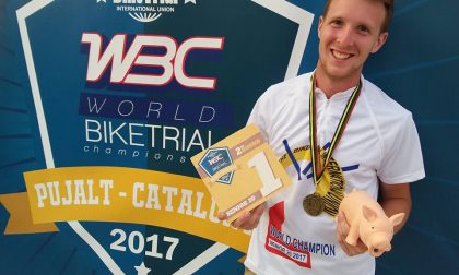 Il grande salto di Luca con la bici Campione mondiale di biketrial