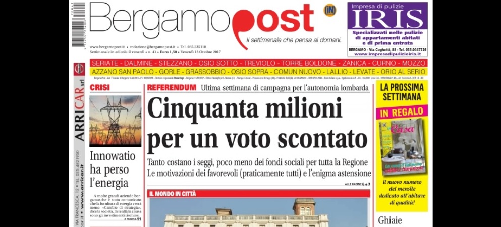 Cosa c’è nel nuovo BergamoPost che dal 13 ottobre è in edicola