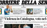 Le prime pagine dei giornali lunedì 2 ottobre 2017