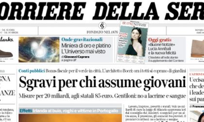 Le prime pagine dei giornali martedì 17 ottobre 2017