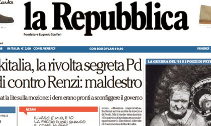 Le prime pagine dei giornali venerdì 20 ottobre 2017