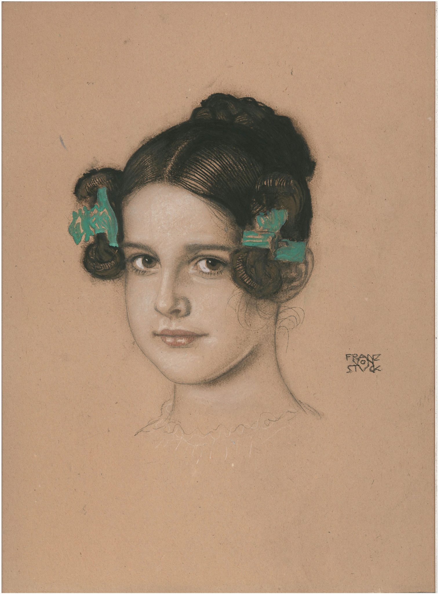 47 - Franz von Stuck, Mary Stuck, gessetto e tempera su cartoncino, 1906 ca. 42x315 cm. Courtesy Galleria dell'Incisione