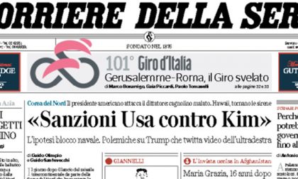 Le prime pagine dei giornali giovedì 30 novembre 2017