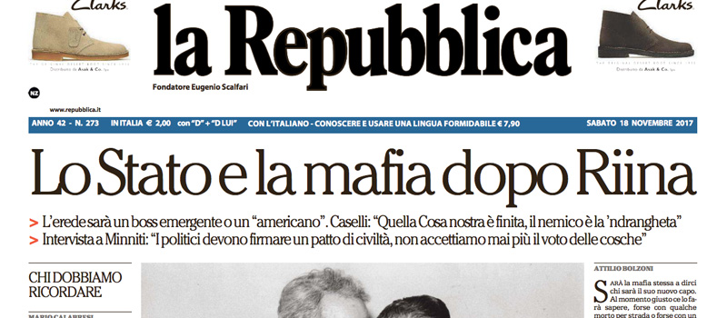 Le prime pagine dei giornali sabato 18 novembre 2017