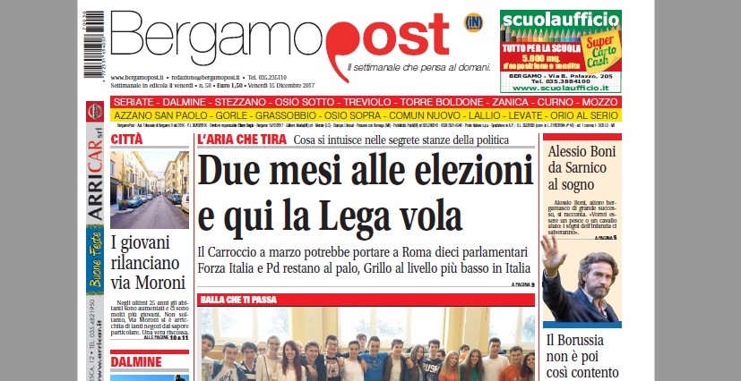 Cosa c’è nel nuovo BergamoPost che dal 15 dicembre è in edicola