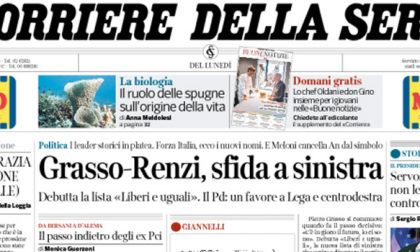 Le prime pagine dei giornali lunedì 4 dicembre 2017