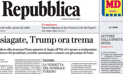 Le prime pagine dei giornali sabato 2 dicembre 2017