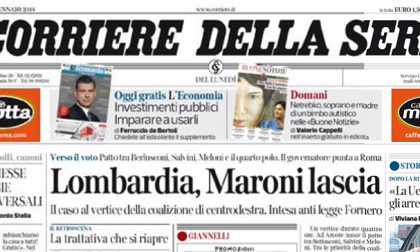 Le prime pagine dei giornali lunedì 8 gennaio 2018