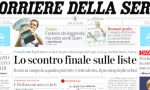 Le prime pagine dei giornali lunedì 29 gennaio 2018