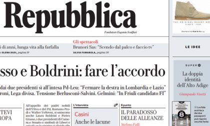 Le prime pagine dei giornali venerdì 12 gennaio 2018