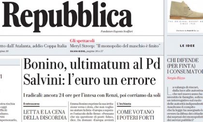 Le prime pagine dei giornali mercoledì 3 gennaio 2018