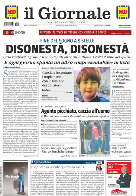 [NAZIONALE - 1] GIORN/INTERNI/PAG-PRIMA ... 13/02/18