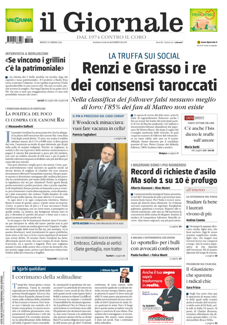 [NAZIONALE - 1] GIORN/INTERNI/PAG-PRIMA ... 20/02/18