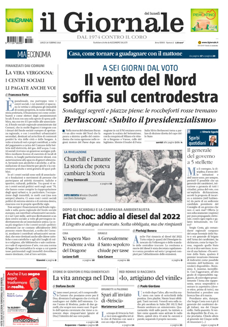 [NAZIONALE - 1] GIORN/INTERNI/PAG-PRIMA ... 26/02/18