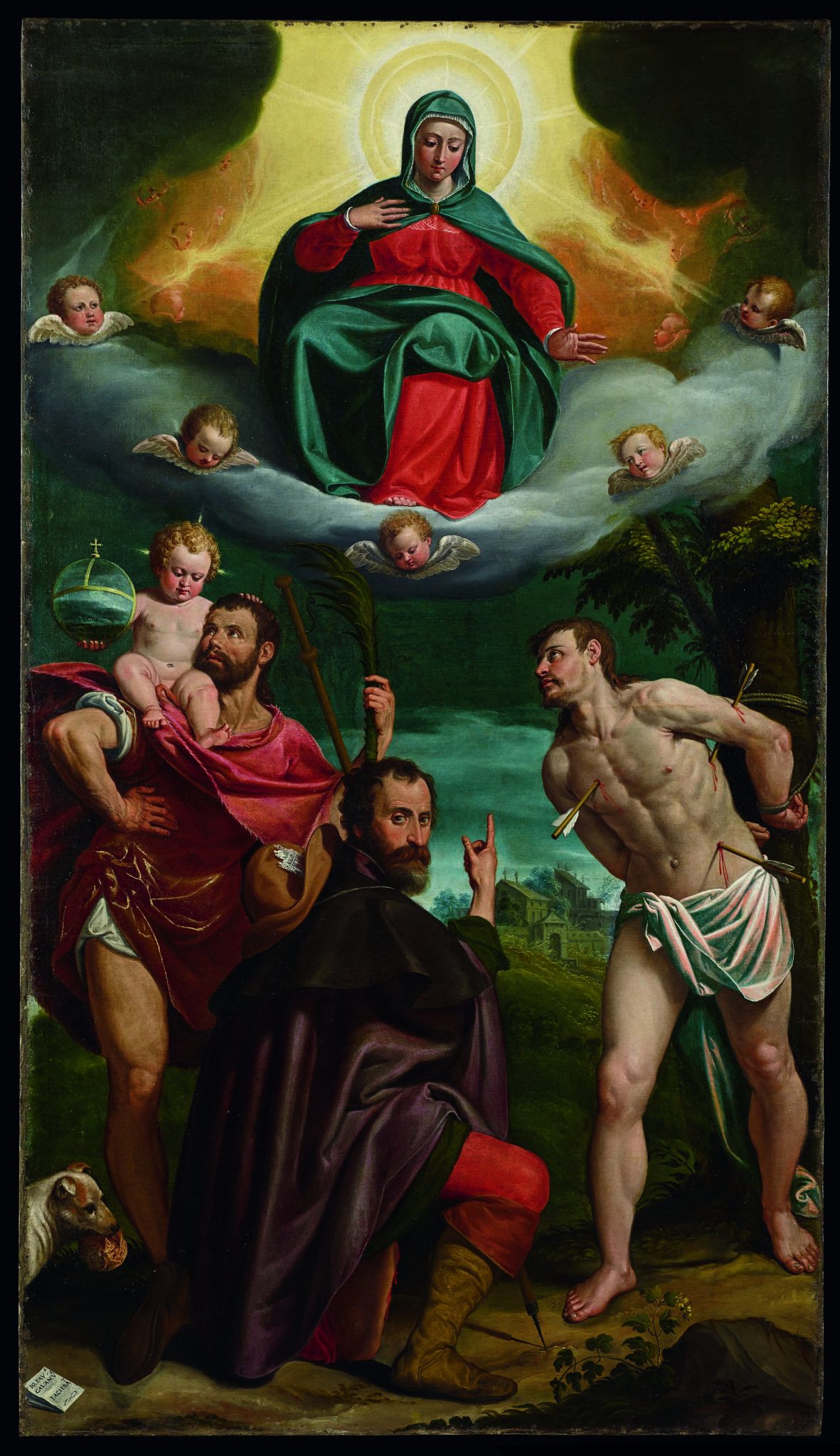 2.Cavagna_Madonna in gloria tra i Santi Cristoforo, Rocco e Sebastiano