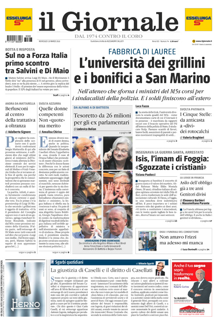 [NAZIONALE - 1] GIORN/INTERNI/PAG-PRIMA ... 28/03/18