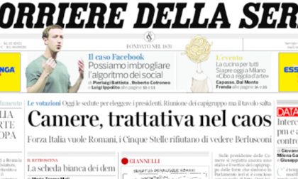 Le prime pagine dei giornali venerdì 23 marzo 2018