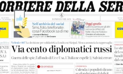 Le prime pagine dei giornali Martedì 27 marzo 2018