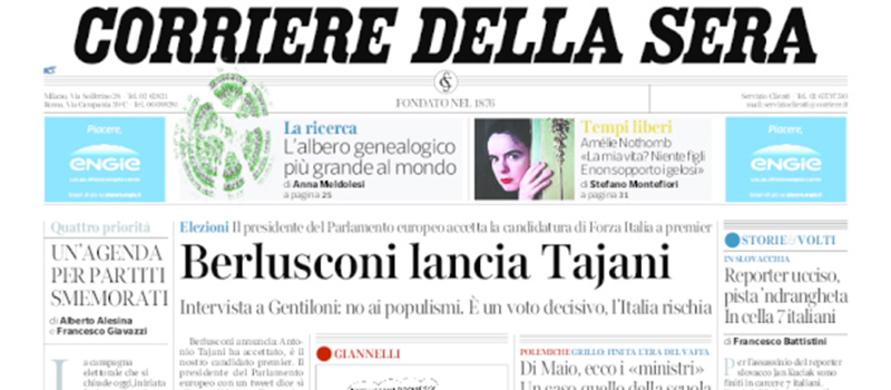 Le prime pagine dei giornali venerdì 2 marzo 2018