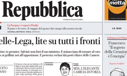 Le prime pagine dei giornali giovedì 29 marzo 2018