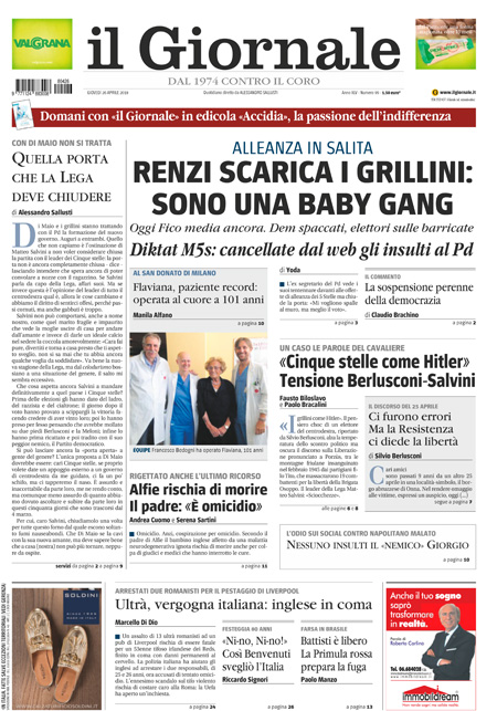 [NAZIONALE - 1] GIORN/INTERNI/PAG-PRIMA ... 26/04/18