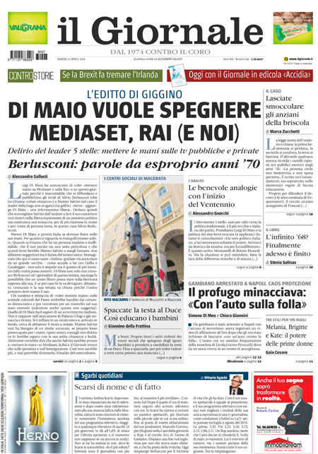 [NAZIONALE - 1] GIORN/INTERNI/PAG-PRIMA ... 27/04/18