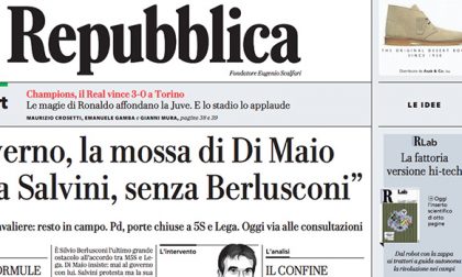 Le prime pagine dei giornali mercoledì 4 aprile 2018