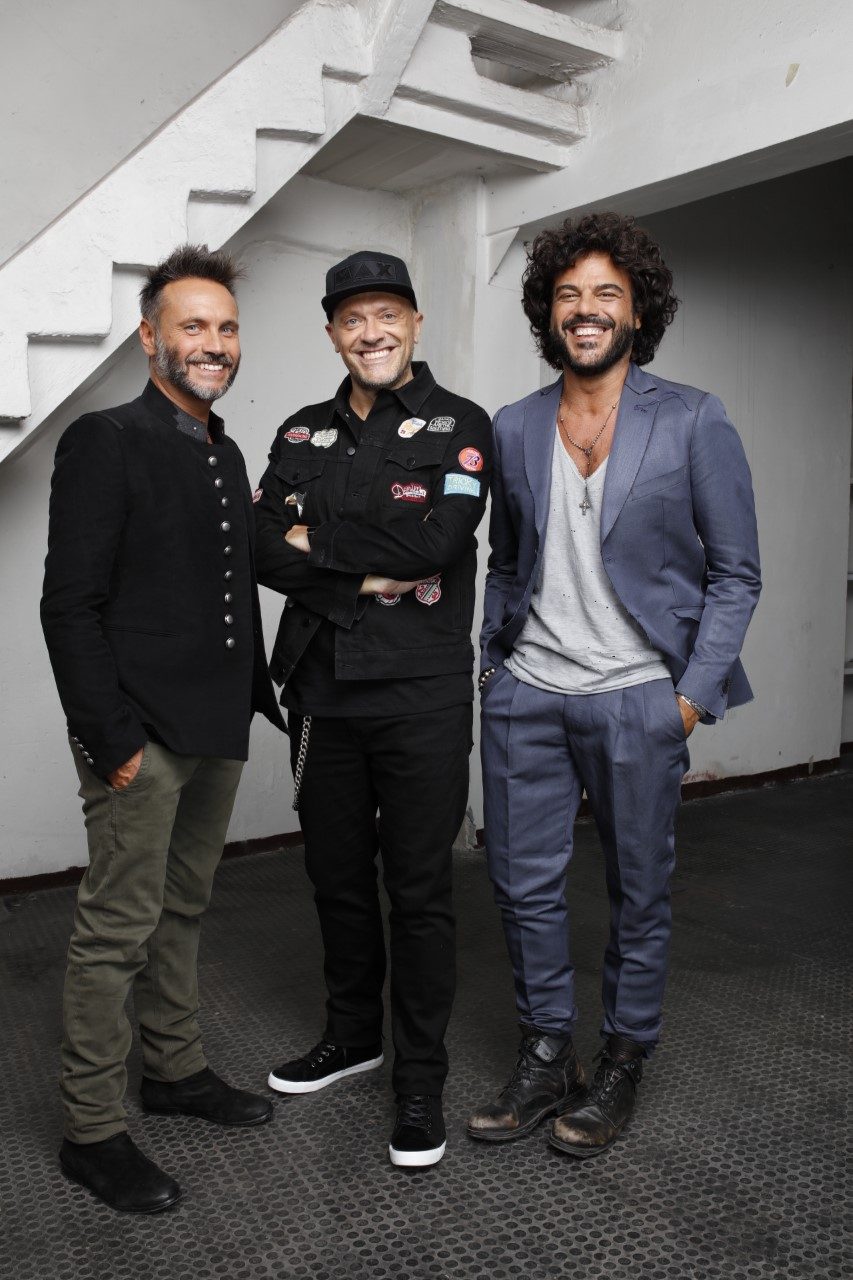 Trio Pezzali-Nek-Renga a Bergamo per il tour del settimanale Panorama