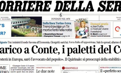 Le prime pagine dei giornali giovedì 24 maggio 2018