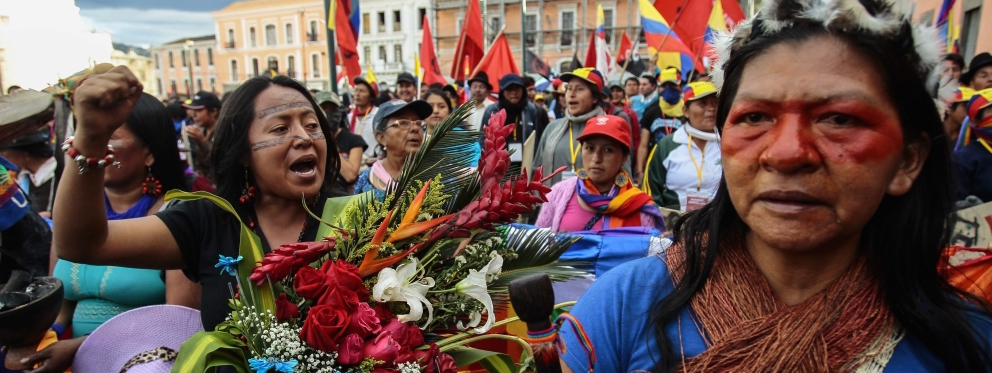 La lotta delle indigene ecuadoreñe