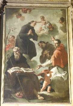 Sant’Antonio Abate con Sant’Antonio di Padova e San Francesco, Chiesa della Beata Vergine dello Spasimo