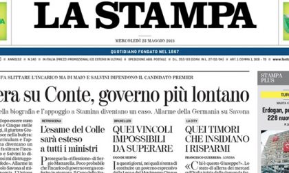 Le prime pagine dei giornali mercoledì 23 maggio 2018