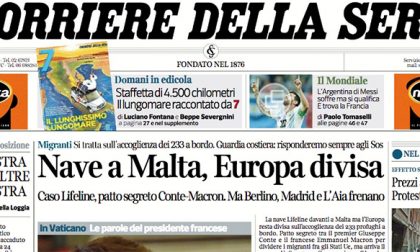 Le prime pagine dei giornali mercoledì 27 giugno 2018