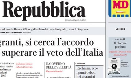 Le prime pagine dei giornali venerdì 29 giugno 2018