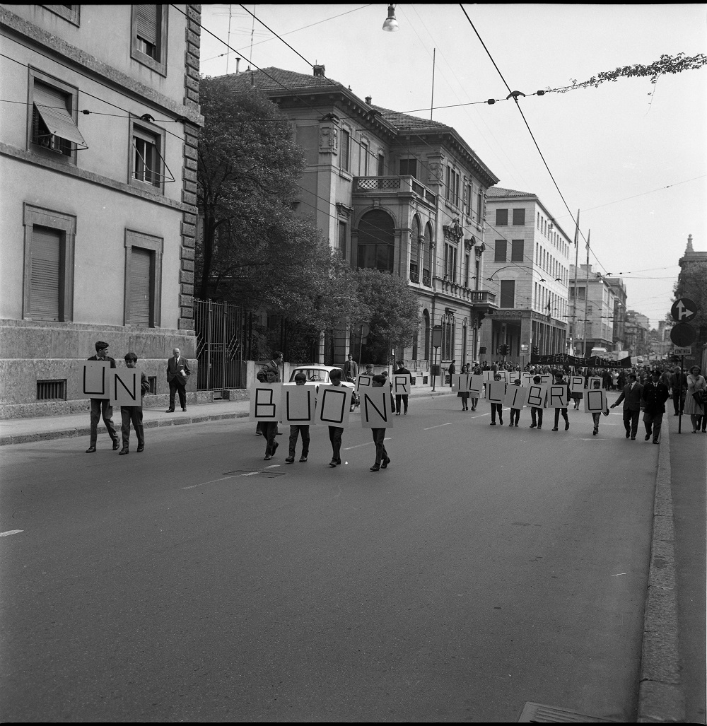 1968, manifestazione Acli del 1 maggio