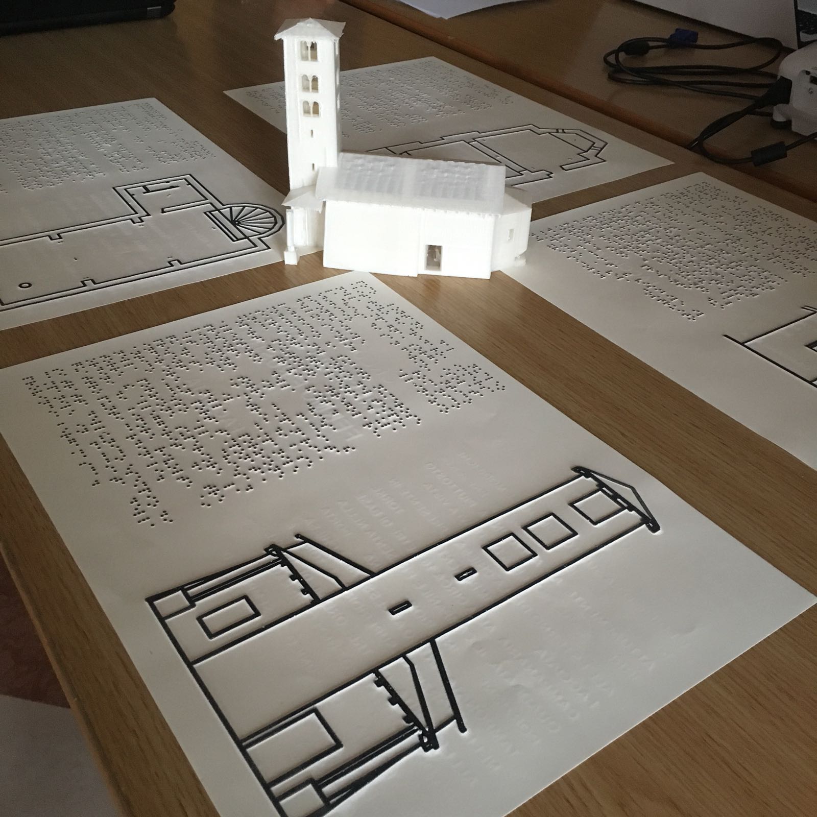 Modello e mappe tattili chiesa di San Alessandro in Agros Villongo