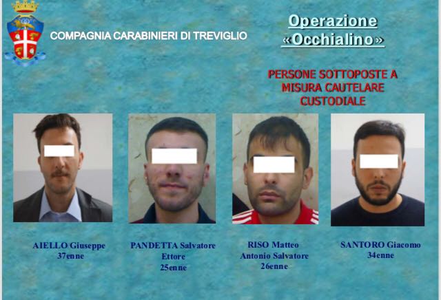 Rapine in 7 banche bergamasche Sgominata banda dell’Occhialino