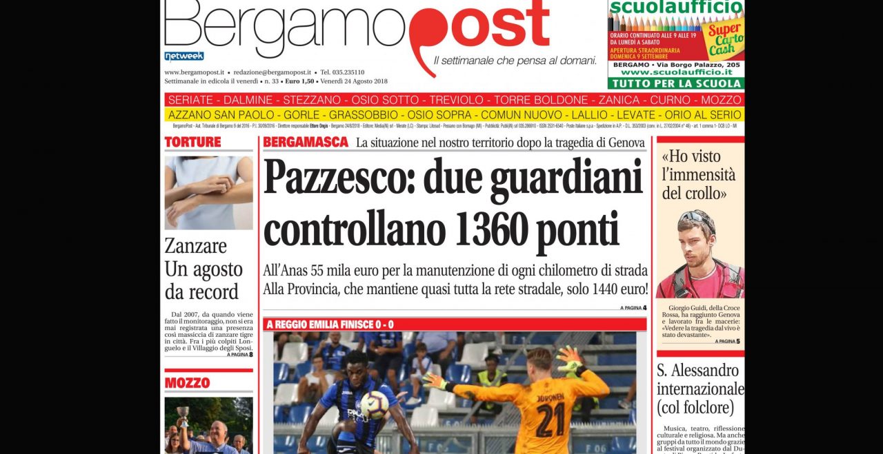 Cosa c’è nel nuovo BergamoPost che dal 24 agosto è in edicola