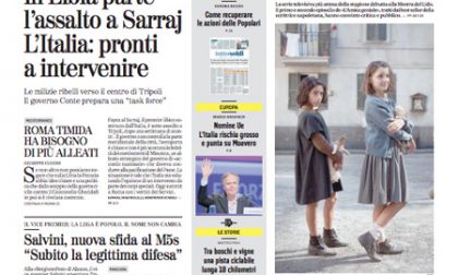 Le prime pagine dei giornali lunedì 3 settembre 2018